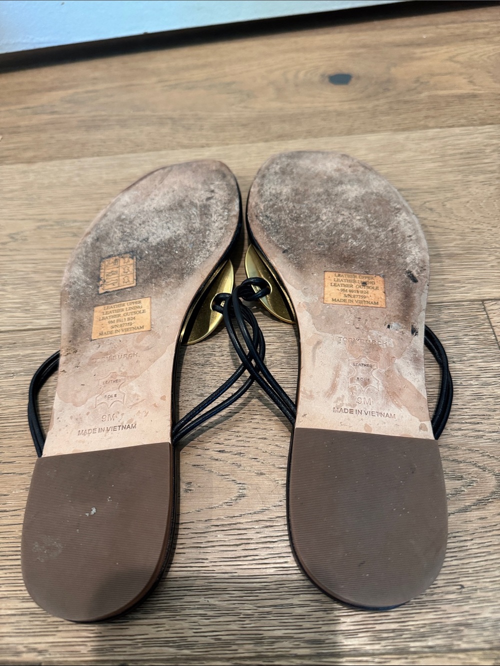 Tory Burch Patos Black Leather Sandals - Picture 7 of 7